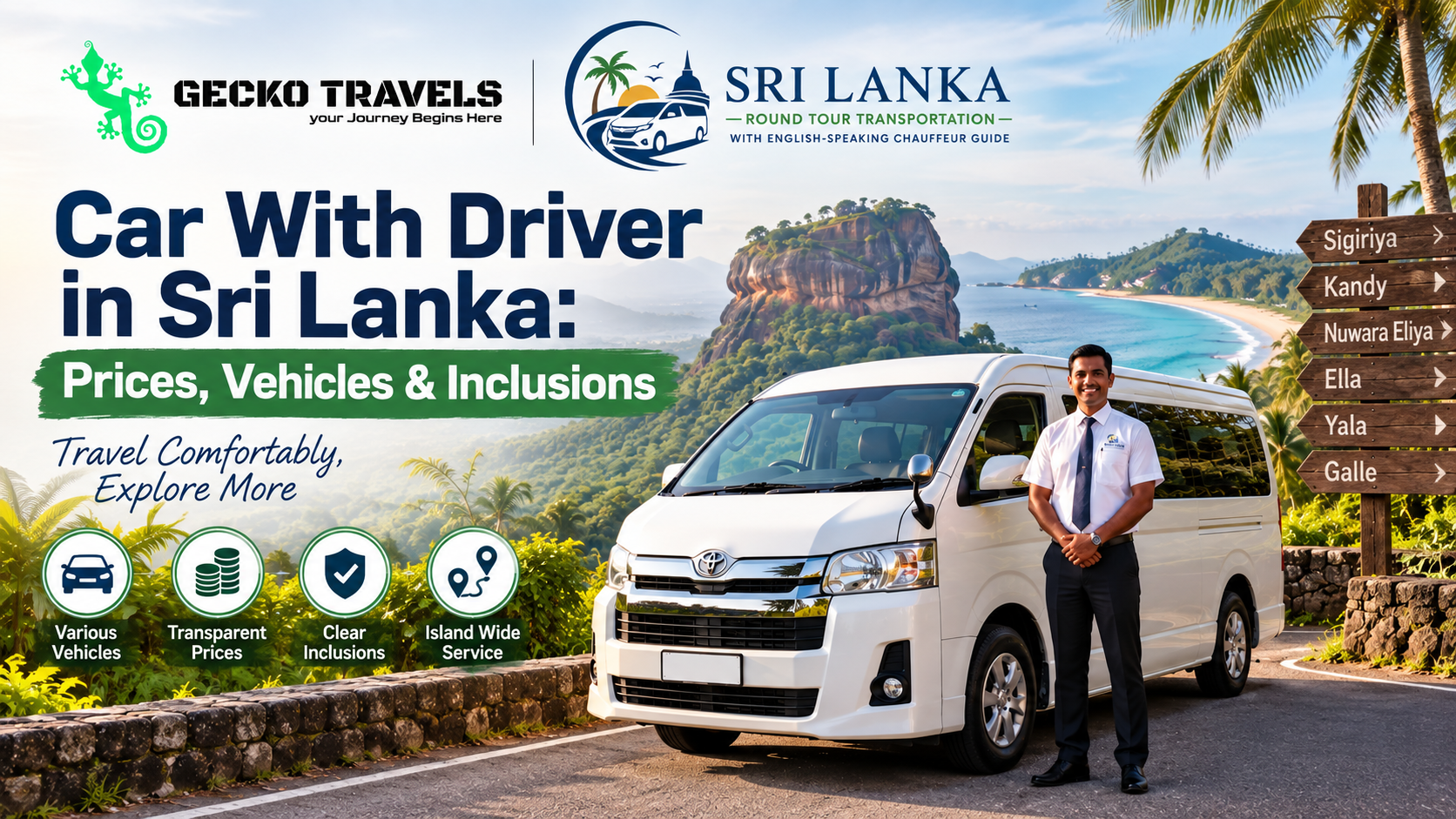 Car With Driver in Sri Lanka: Prices, Vehicles & Inclusions